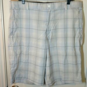 Nike Golf Tour Performance Collection Dri-Fit Men's Plaid Flat Front Shorts 36"